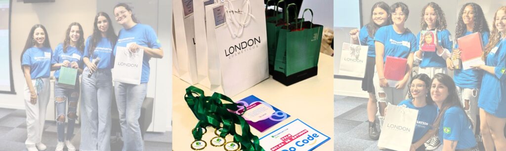 London Cosméticos disponibilizou mimos para participantes e mentoras do Technovation Girls.