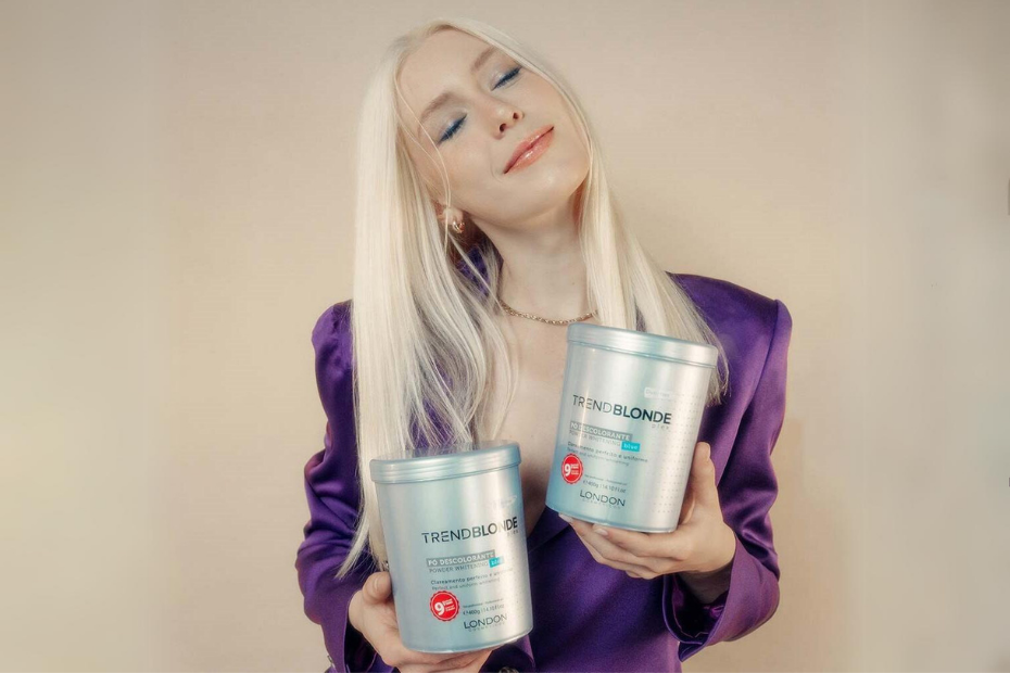 Trend Blonde Plex Blue: O pó descolorante azul da London Cosméticos