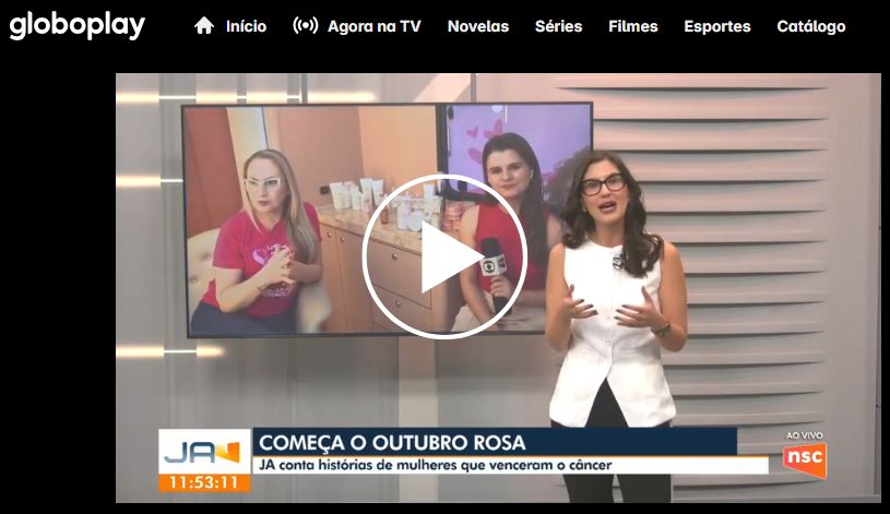 Matéria do Jornal do Almoço em Chapecó sobre a campanha Todos por Elas